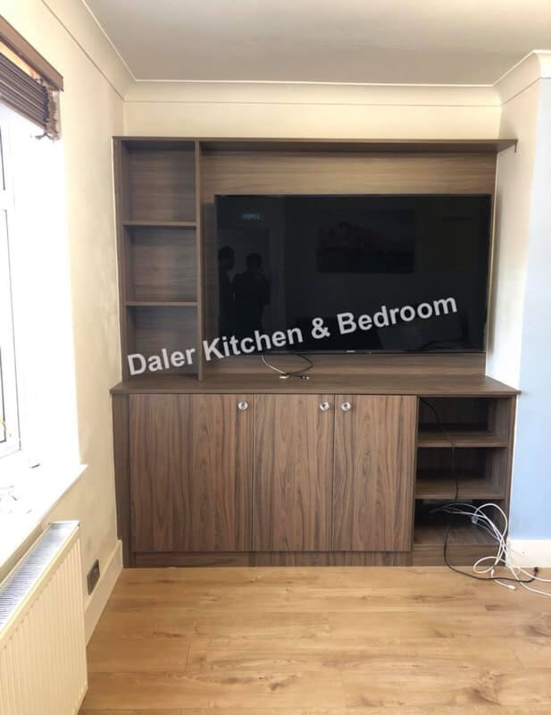 Bespoke Fitted TV Cabinet Designers Cost London | Daler Kitchens