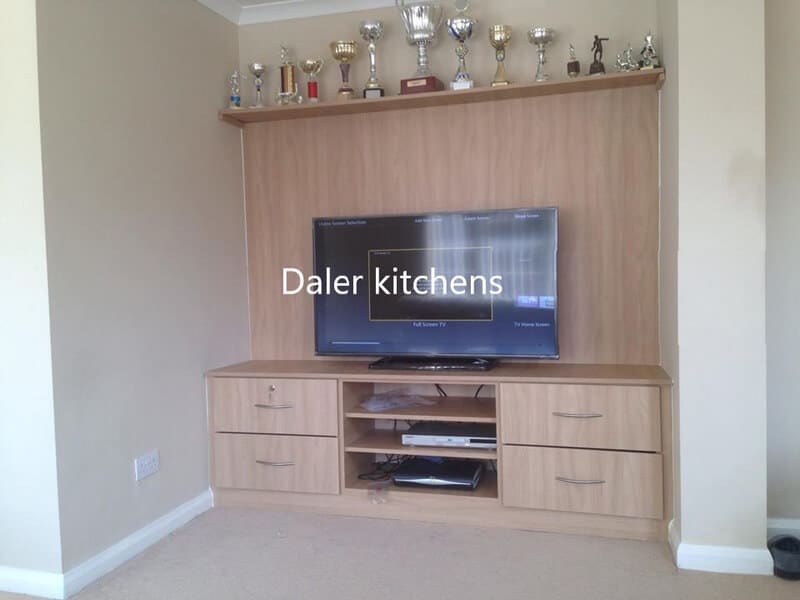 Bespoke Fitted TV Cabinet Designer Cost London | Daler Kitchens