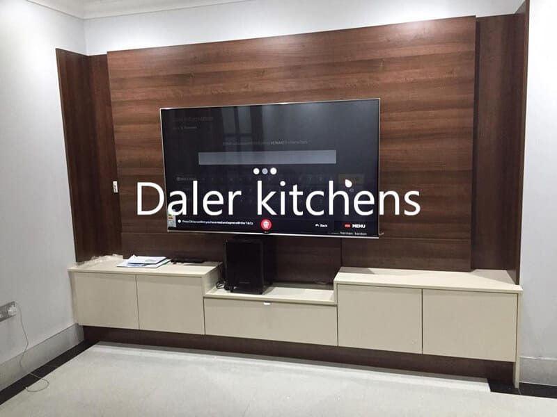Bespoke Fitted TV Cabinet Installation Cost London | Daler Kitchens